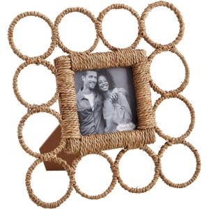 Mud Pie Small Seagrass Link Photo Frame; 8 1/4″ X 8 1/4″