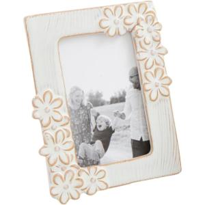 Mud Pie Vertical Flower Mini Frame; 4.25″ x 5.5″
