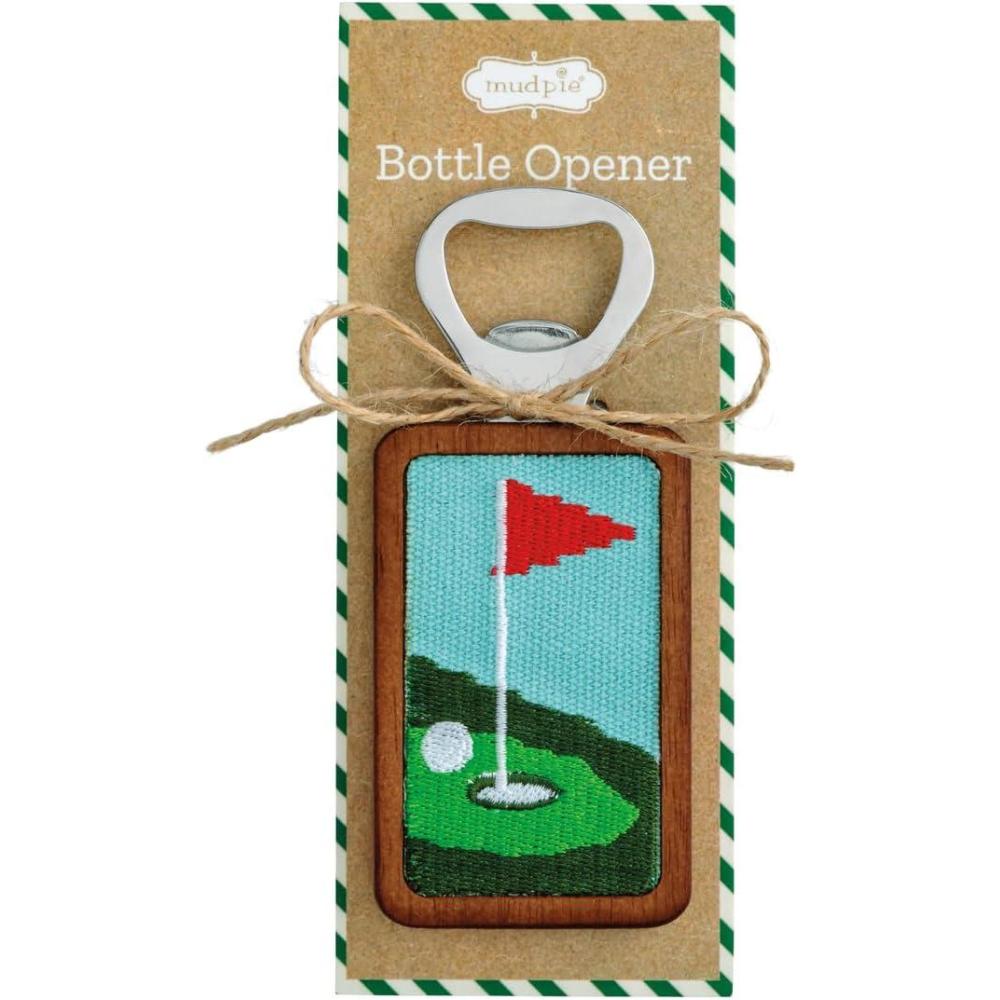 image:imageMud Pie Blue Golf Course Wood Bottle OpenerLightPastel Blue