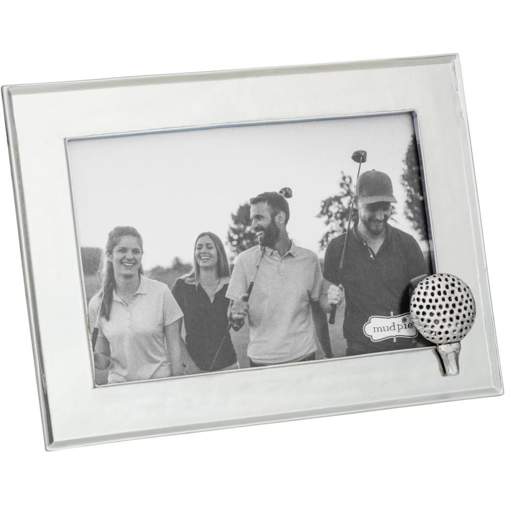 image:imageMud Pie Silver Metal Golfer FrameGolf Ball and Tee