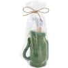 Mud Pie Blue Ceramic Golf Cart Toothpick Holder Set(Green)