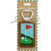 Mud Pie Blue Golf Course Wood Bottle Opener(Light/Pastel Blue)