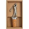 Mud Pie Golfer Metal Bottle Stopper(Silver)