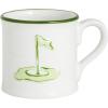 Mud Pie Green Ceramic Golfers Mug(Green Golf Flag)