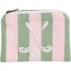 Mud Pie Pink Stripe Golf Beaded Pouch(Pink)