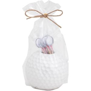 Mud Pie Blue Ceramic Golf Cart Toothpick Holder Set(White)