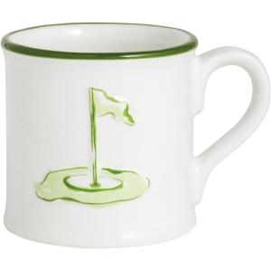 Mud Pie Green Ceramic Golfers Mug(Green Golf Flag)