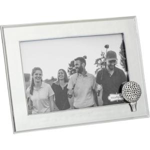 Mud Pie Silver Metal Golfer Frame(Golf Ball and Tee)
