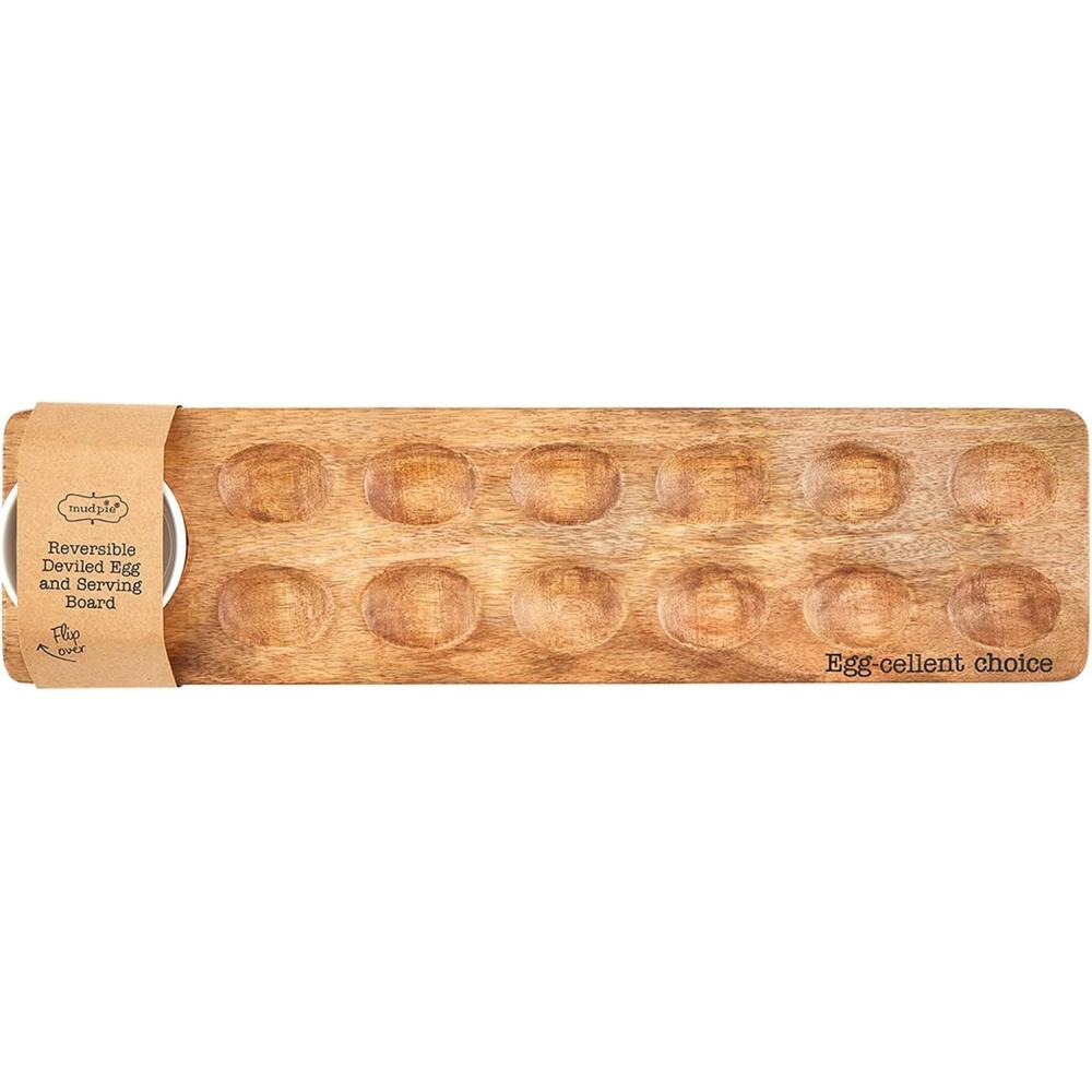 image:imageMud Pie Double Sides Egg And Appetizer Board Brown dip 15 x 3 dia board 5 x 1975