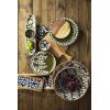 Mud Pie 4 Piece Cheese Serving Set with Stoneware Plate, Wood Board and Cheese Markers,Green