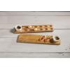 Mud Pie Double Sides Egg And Appetizer Board, Brown, dip 1.5″ x 3″ dia | board 5″ x 19.75″