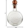 Mud Pie Drink Glass Decanter; 10″ x 6 1/4″ dia