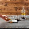 Mud Pie Glass Oil Vinegar Set, stacked 9 1/2″ x 4 1/4″ dia, CLEAR