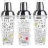 Mud Pie Old Fashioned Cocktail Shaker, 9″ x 3 1/2″ dia