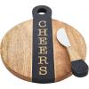 Mud Pie Black Mini Board Set, Cheers, 9.4″ x 7.5″