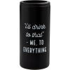 Mud Pie Black Seltzer Drink Holder, 6″ x 2 3/4″ dia