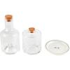 Mud Pie Glass Oil Vinegar Set, stacked 9 1/2″ x 4 1/4″ dia, CLEAR