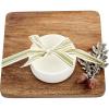 Mud Pie Wooden Acorn Board Set, board 8 1/2″ x 8 1/2″ | cup 2″ x 3″ dia