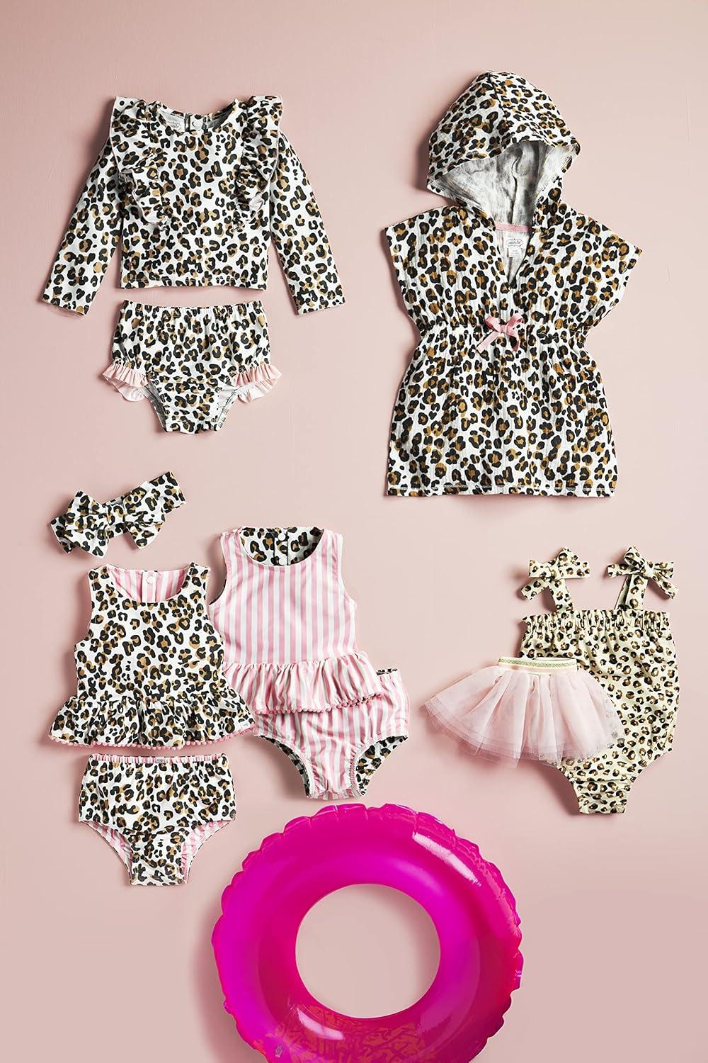 image:imageMud Pie Baby Girls Mud Pie Reversible Swimsuit amp Headband SetLeopard
