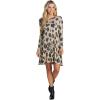 Mud Pie Womens Leopard Jillie Swing Dress(Tan)