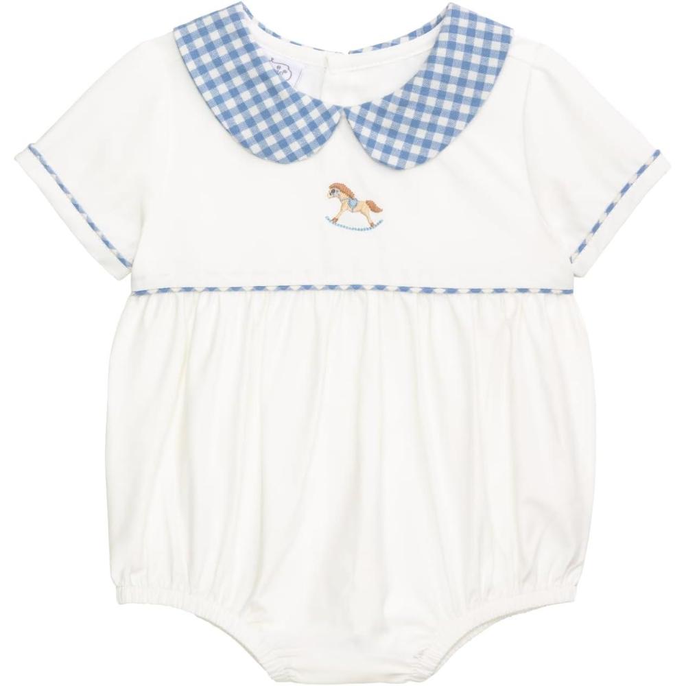 image:imageMud Pie Baby Boy Rocking Horse Gingham Bubble