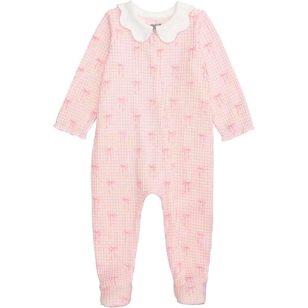image:imageMud Pie Baby Girl Bows Scallop Sleeper