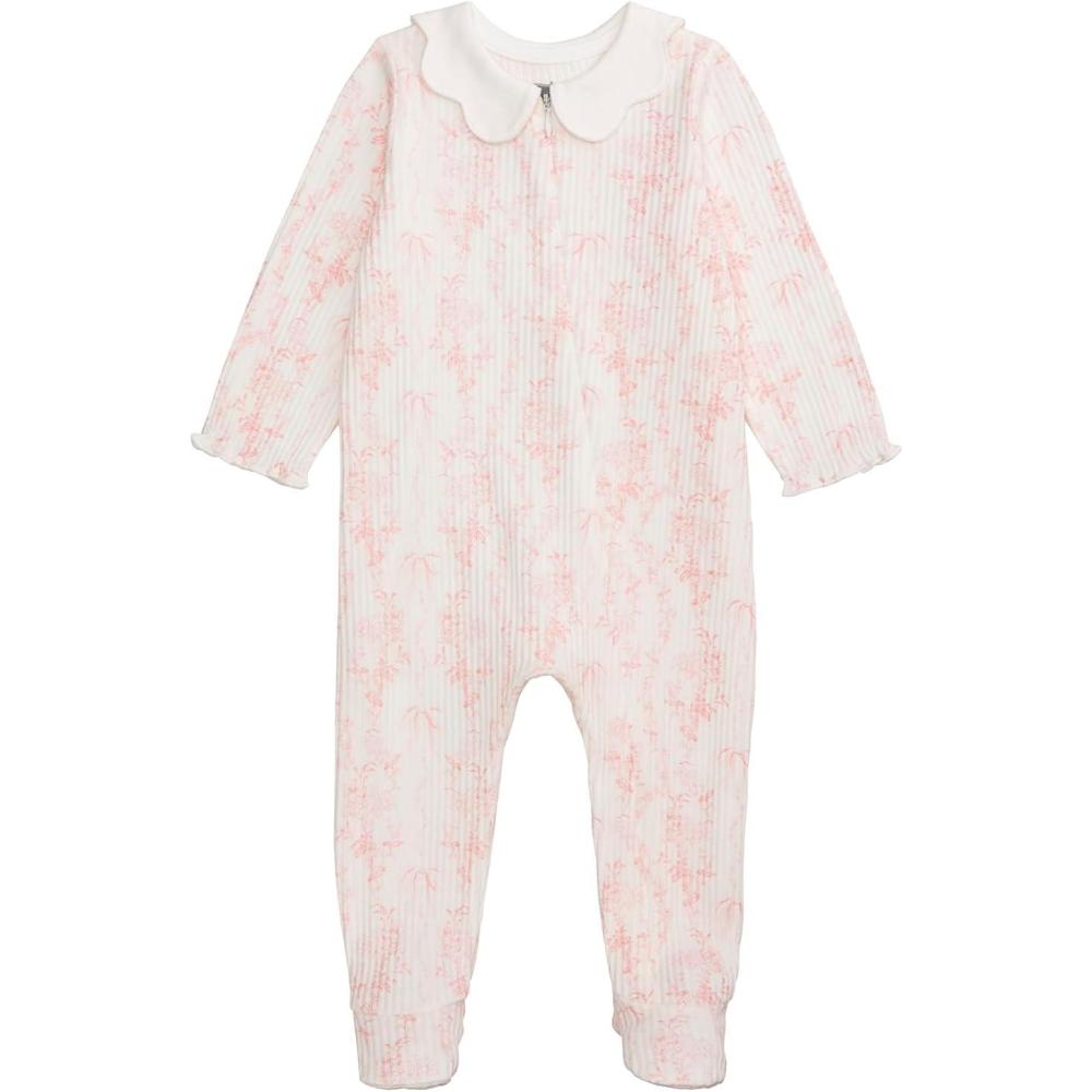 image:imageMud Pie Baby Girl Floral Pink Scallop Sleeper