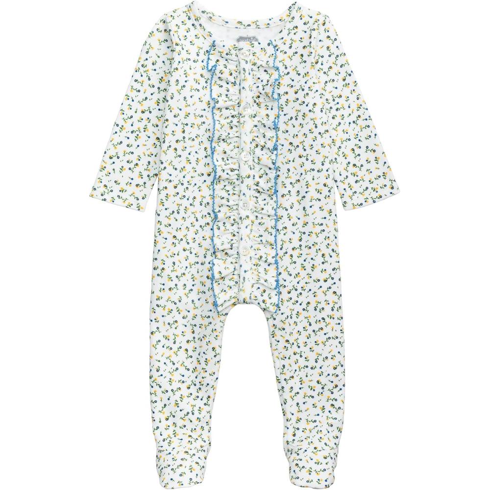 image:imageMud Pie Baby Girl Floral SleeperWhite