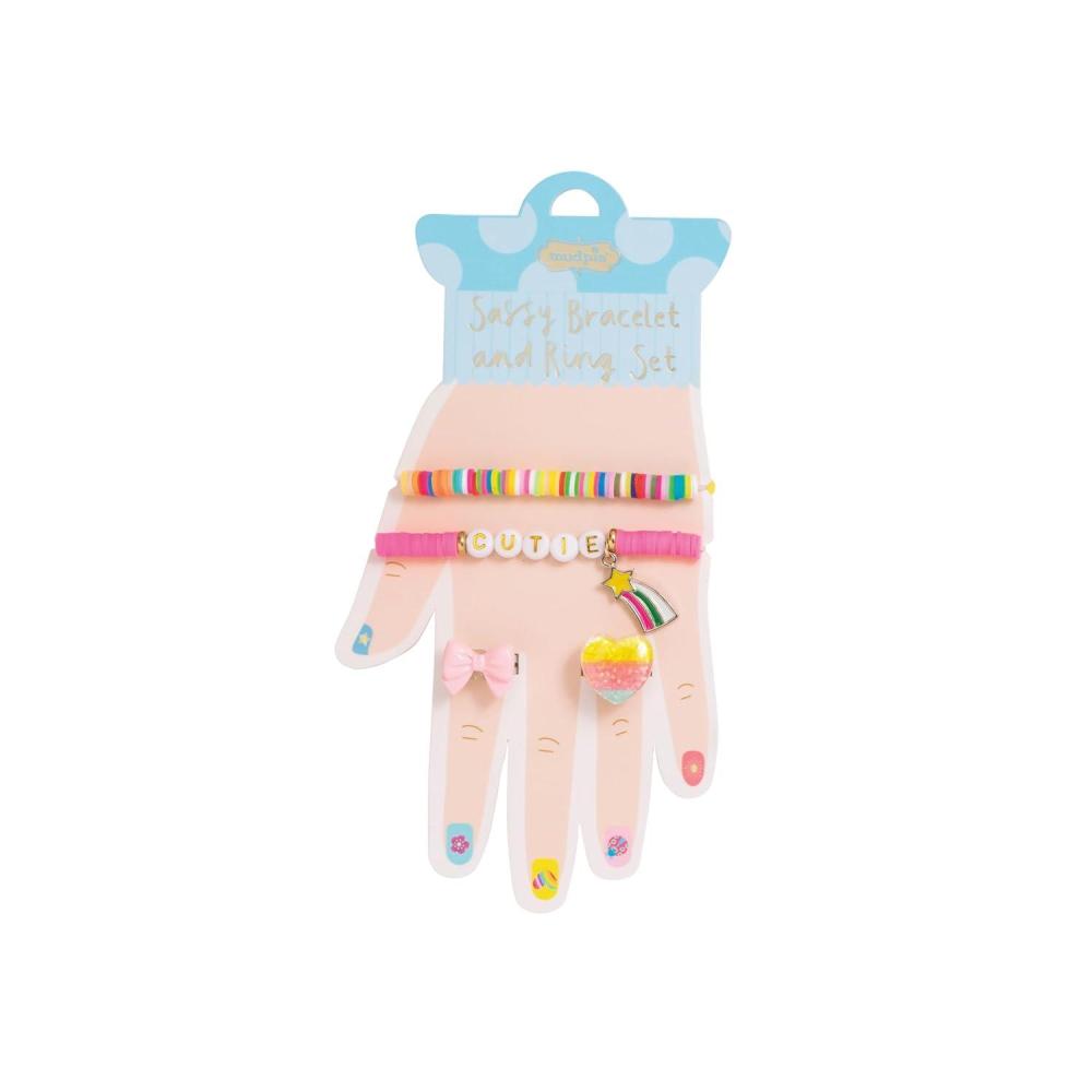 image:imageMud Pie Kids Purple Sassy Bracelet amp Ring SetBlue