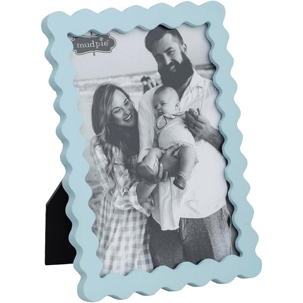 image:imageMud Pie Rectangle Blue RicRac Wood Frame5 12 x 5 12
