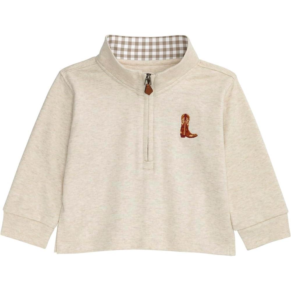 image:imageMud Pie Toddler Boy Boot Quarter Zip Pullover