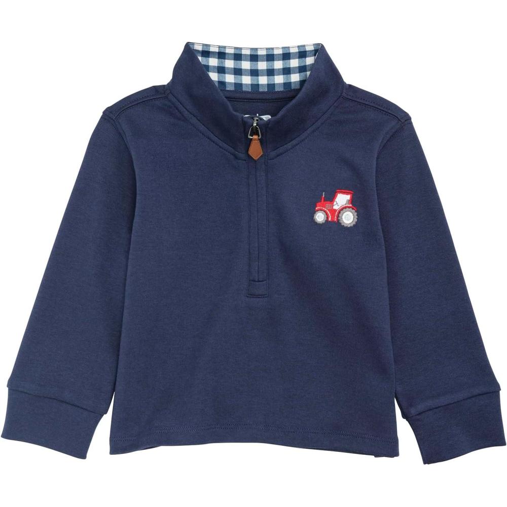 image:imageMud Pie Toddler Boy Farm Icon Quarter Zip PulloverNavy