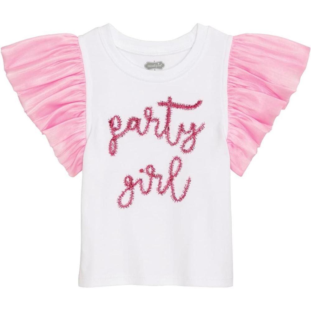 image:imageMud Pie Toddler Girl Birthday Sparkle TeeWhite