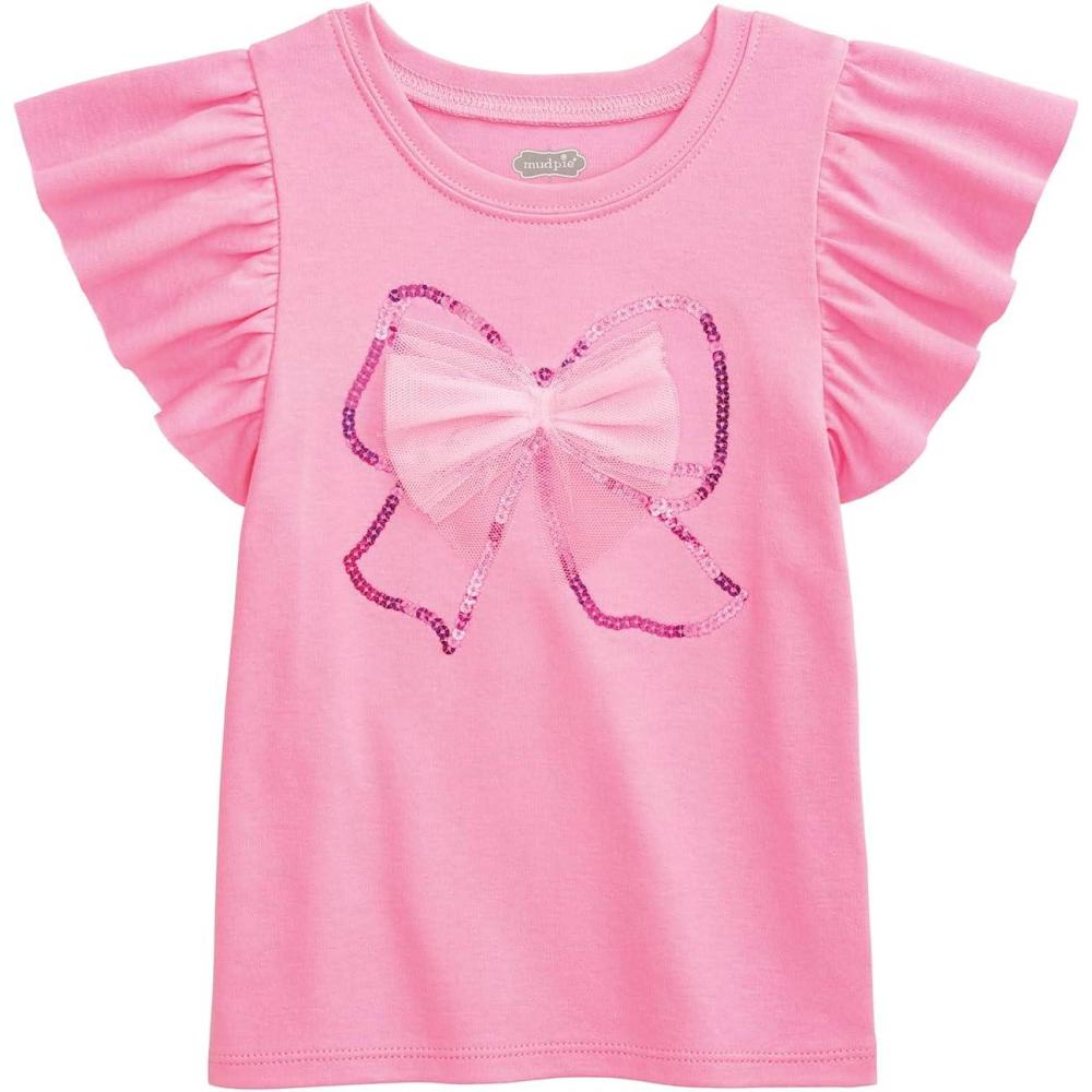 image:imageMud Pie Toddler Girl Girly Sparkle TeePink
