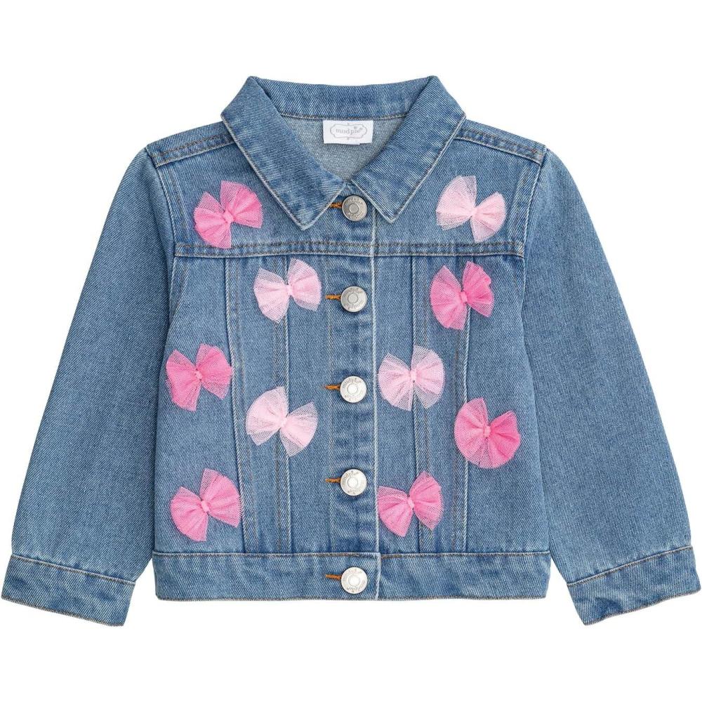 image:imageMud Pie Toddler Girl Tulle Bow Denim Jacket