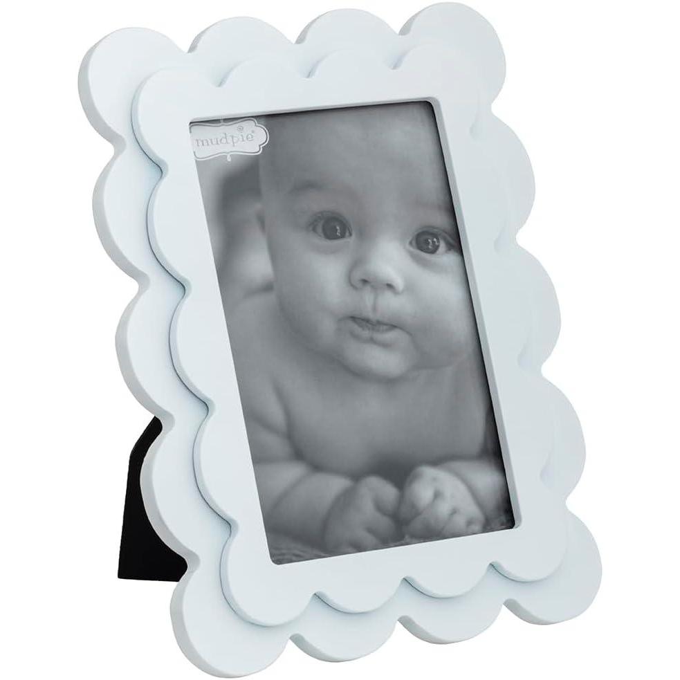 image:imageMud Pie White Scallop Wood FrameWhite