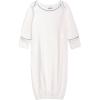Mud Pie Baby Boy Crochet Trim Gown