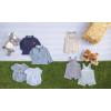 Mud Pie Baby Boy Farm Icon Gingham Bubble(Blue)