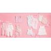 Mud Pie Baby Girl Pink Blossom Pinafore Set