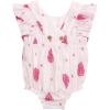 Mud Pie Baby Girl Printed Bubble(Pink Block Print)