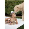 Mud Pie Golden Retriever Dog Baby Swaddle & Rattle Set(Doodle)