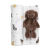 Mud Pie Golden Retriever Dog Baby Swaddle & Rattle Set(Labrador Retriever)
