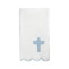 Mud Pie Kids’ Blue Cross Chenille Blanket