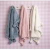 Mud Pie Kids’ Pink Pom Blanket(Blue)