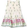 Mud Pie Toddler Girl Ivory Block Print Dress