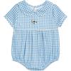 Mud Pie Baby Boy Farm Icon Gingham Bubble(Blue)