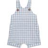 Mud Pie Baby Boy Gingham Shortall(Blue)