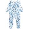 Mud Pie Baby Girl Floral Sleeper(Blue)