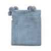 Mud Pie Kids’ Pink Pom Blanket(Blue)