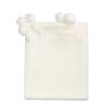 Mud Pie Kids’ Pink Pom Blanket(White)